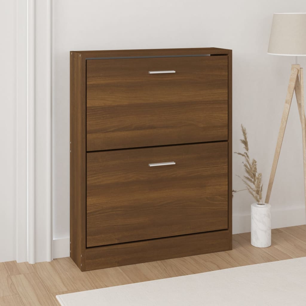 Armoire à chaussures Chêne marron 59x17x81 cm Bois d'ingénierie - XIOS