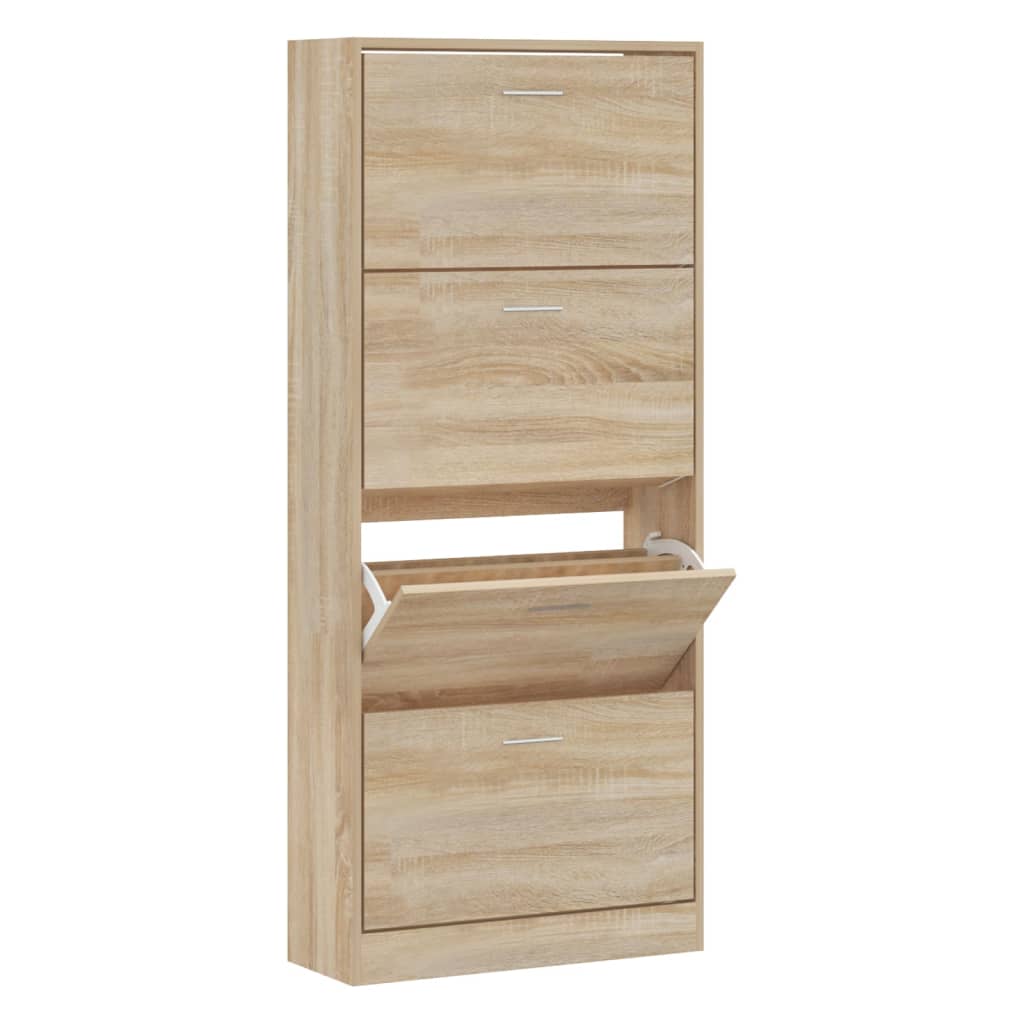 Armoire à chaussures Chêne sonoma 63x24x147cm Bois d'ingénierie - XIOS