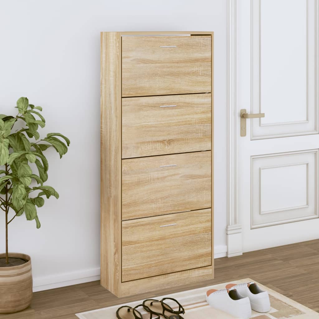 Armoire à chaussures Chêne sonoma 63x24x147cm Bois d'ingénierie - XIOS