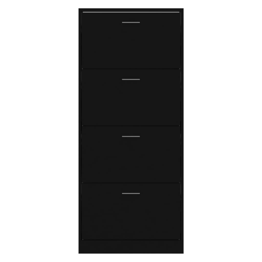 Armoire à chaussures Noir 63x24x147 cm Bois d'ingénierie - XIOS