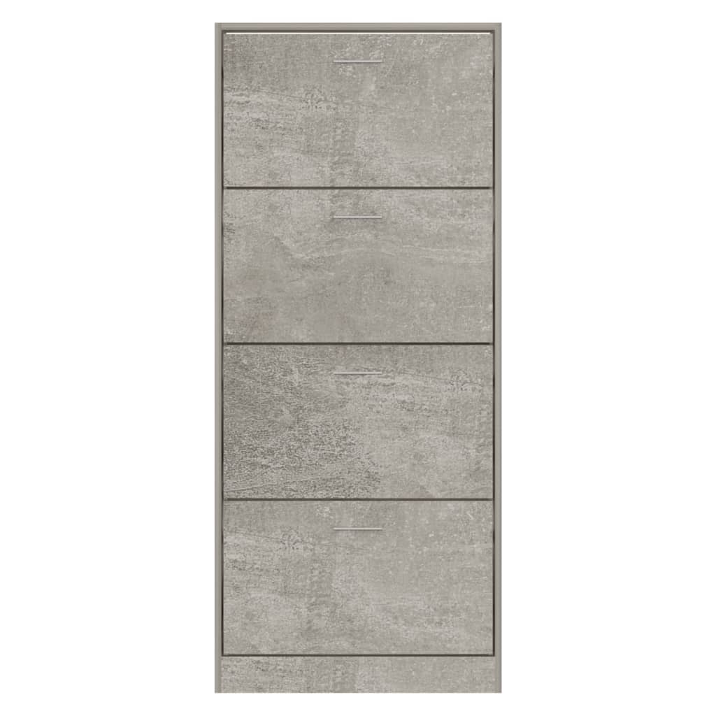 Armoire à chaussures Gris béton 63x24x147 cm Bois d'ingénierie - XIOS