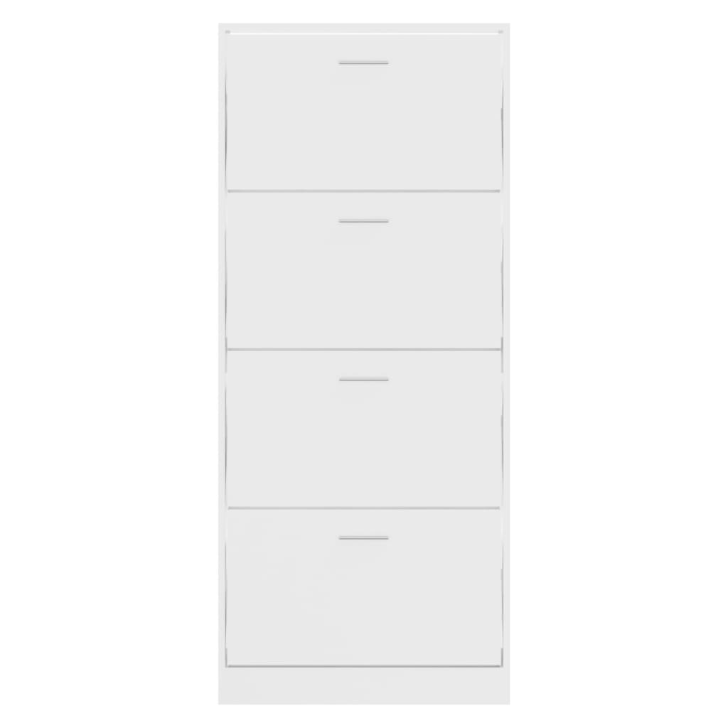 Armoire à chaussure Blanc brillant 63x24x147 cm Bois ingénierie - XIOS