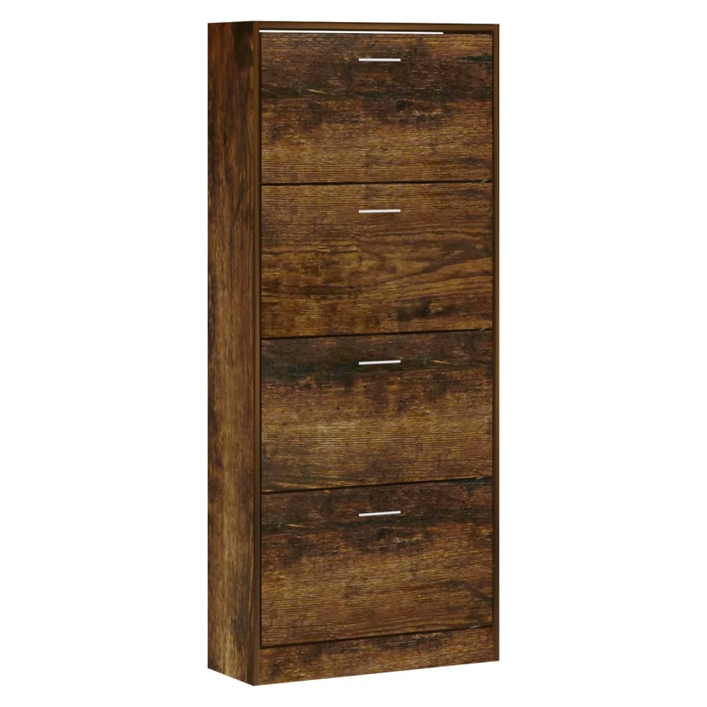 Armoire à chaussures Chêne fumé 63x24x147 cm Bois d'ingénierie - XIOS