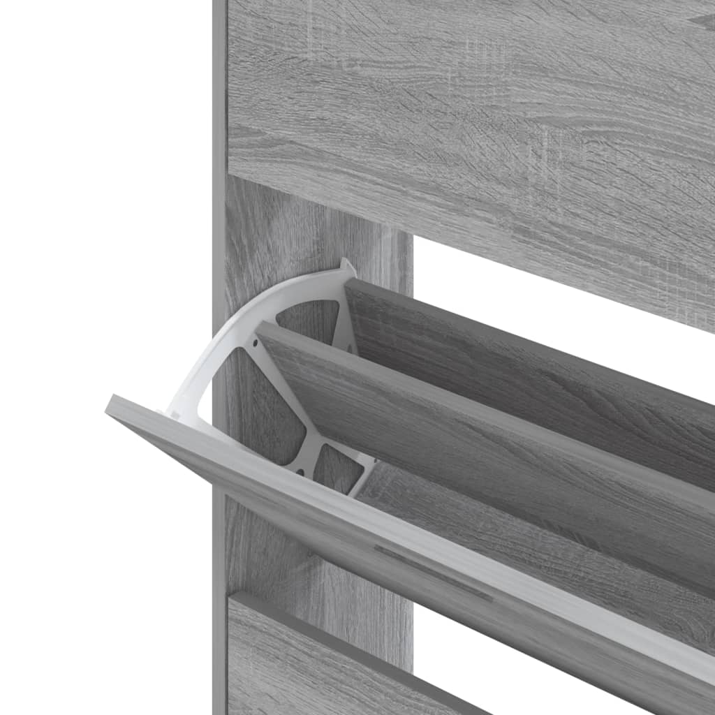 Armoire à chaussures Sonoma gris 63x24x147 cm Bois d'ingénierie - XIOS