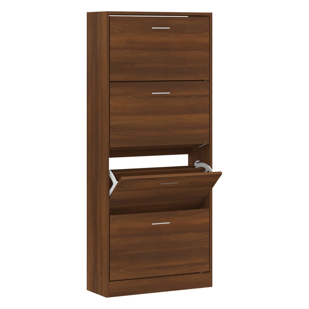 Armoire à chaussures Chêne marron 63x24x147cm Bois d'ingénierie - XIOS