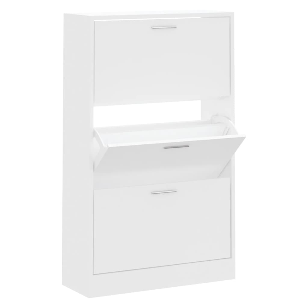 Armoire à chaussures Blanc 63x24x103 cm Bois d'ingénierie - XIOS