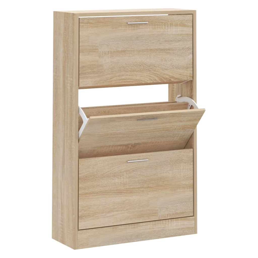 Armoire à chaussures Chêne sonoma 63x24x103cm Bois d'ingénierie - XIOS