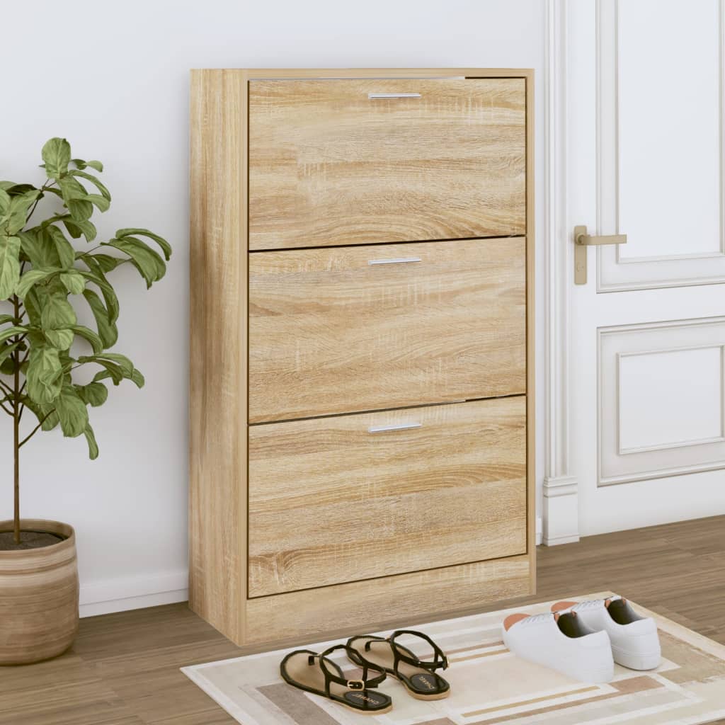 Armoire à chaussures Chêne sonoma 63x24x103cm Bois d'ingénierie - XIOS
