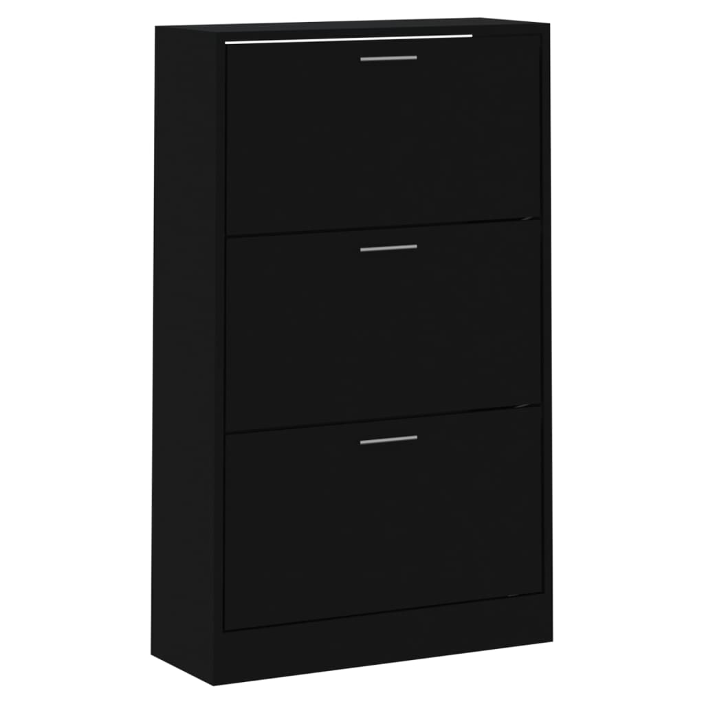 Armoire à chaussures Noir 63x24x103 cm Bois d'ingénierie - XIOS