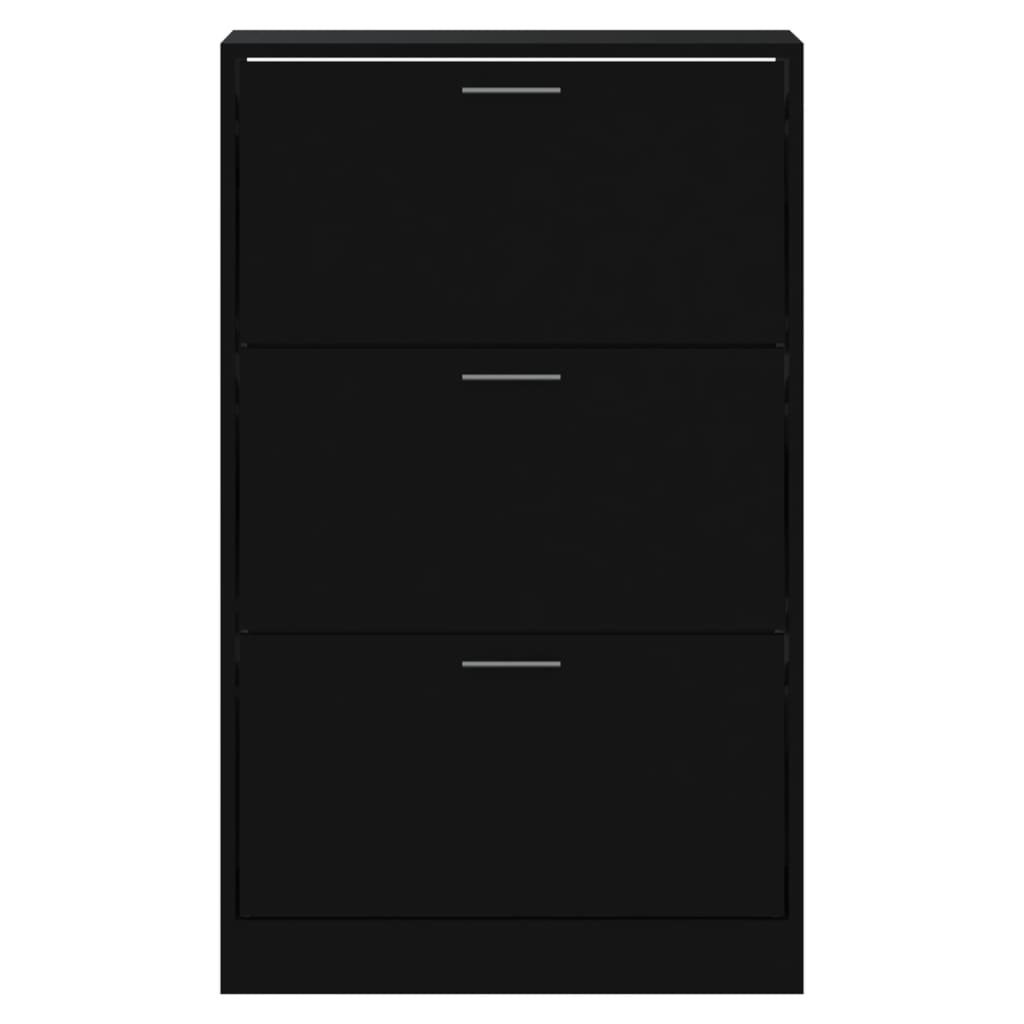 Armoire à chaussures Noir 63x24x103 cm Bois d'ingénierie - XIOS