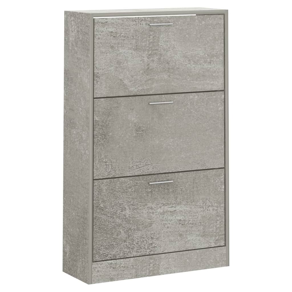 Armoire à chaussures Gris béton 63x24x103 cm Bois d'ingénierie - XIOS