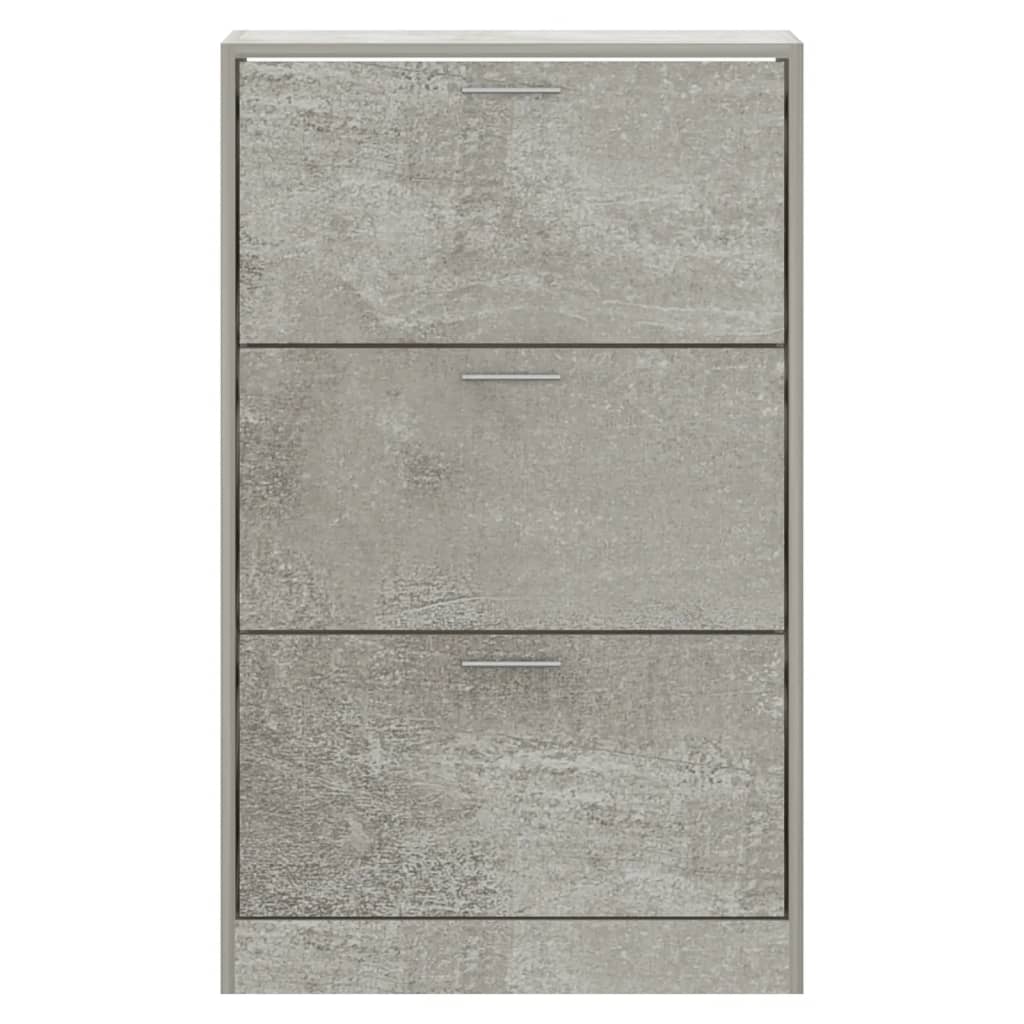 Armoire à chaussures Gris béton 63x24x103 cm Bois d'ingénierie - XIOS