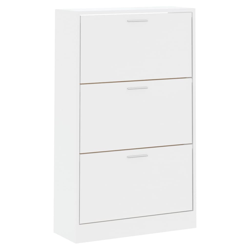 Armoire à chaussure Blanc brillant 63x24x103 cm Bois ingénierie - XIOS