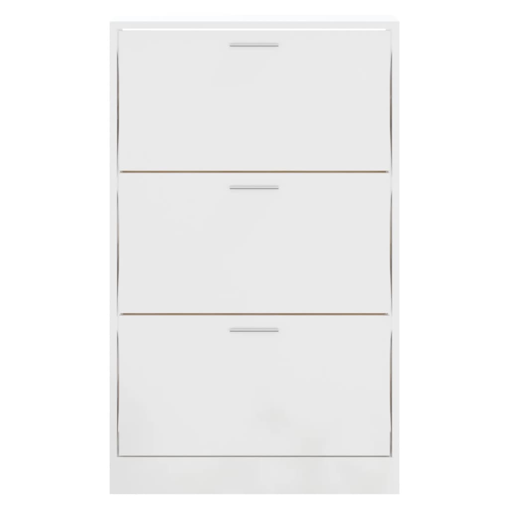 Armoire à chaussure Blanc brillant 63x24x103 cm Bois ingénierie - XIOS