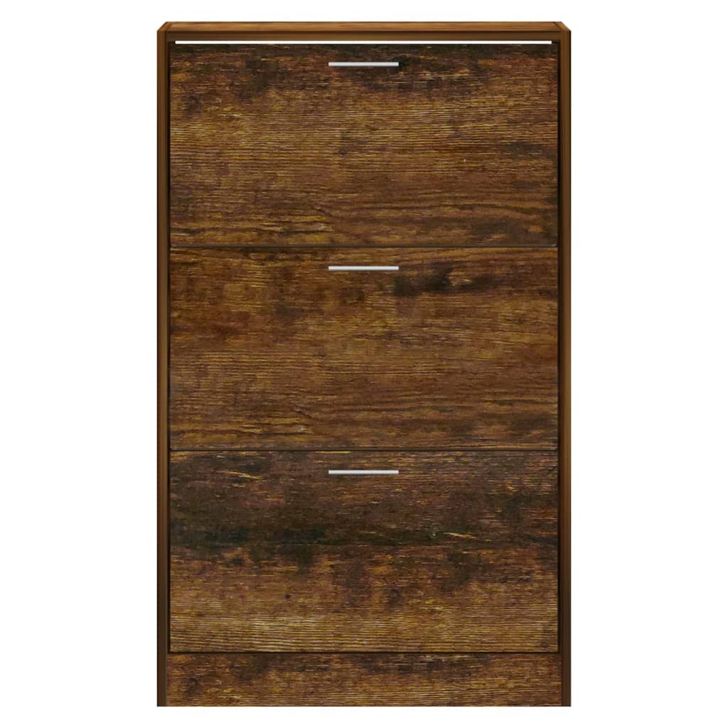 Armoire à chaussures Chêne fumé 63x24x103 cm Bois d'ingénierie - XIOS