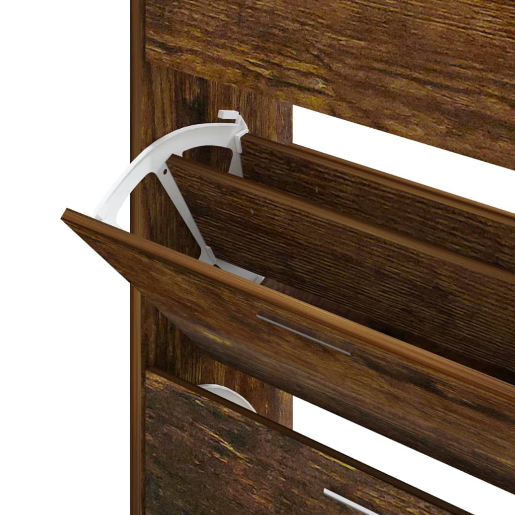 Armoire à chaussures Chêne fumé 63x24x103 cm Bois d'ingénierie - XIOS