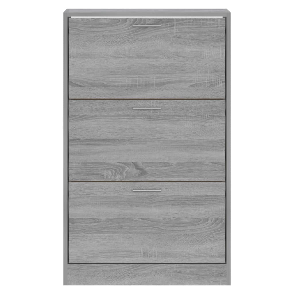 Armoire à chaussures Sonoma gris 63x24x103 cm Bois d'ingénierie - XIOS