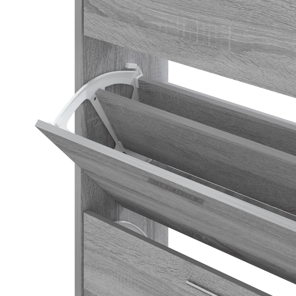 Armoire à chaussures Sonoma gris 63x24x103 cm Bois d'ingénierie - XIOS