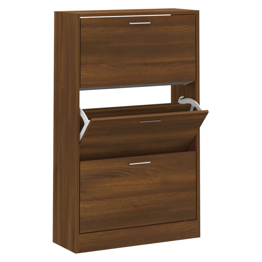 Armoire à chaussures Chêne marron 63x24x103cm Bois d'ingénierie - XIOS