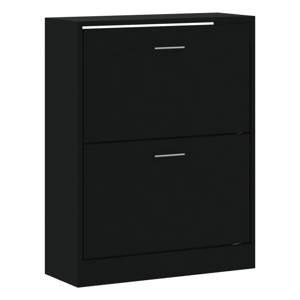 Armoire à chaussures Noir 63x24x81 cm Bois d'ingénierie - XIOS