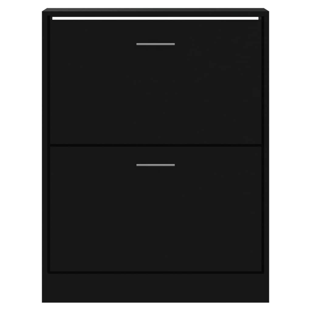 Armoire à chaussures Noir 63x24x81 cm Bois d'ingénierie - XIOS