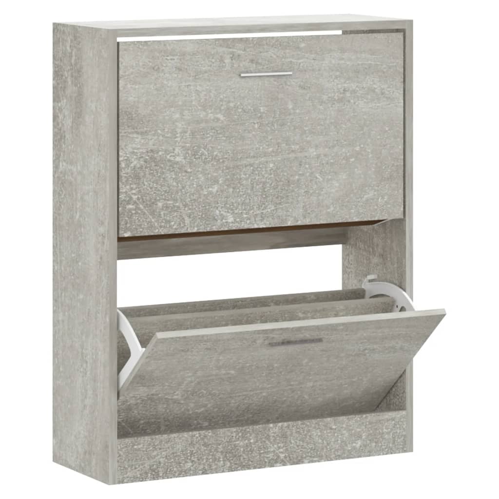 Armoire à chaussures Gris béton 63x24x81 cm Bois d'ingénierie - XIOS