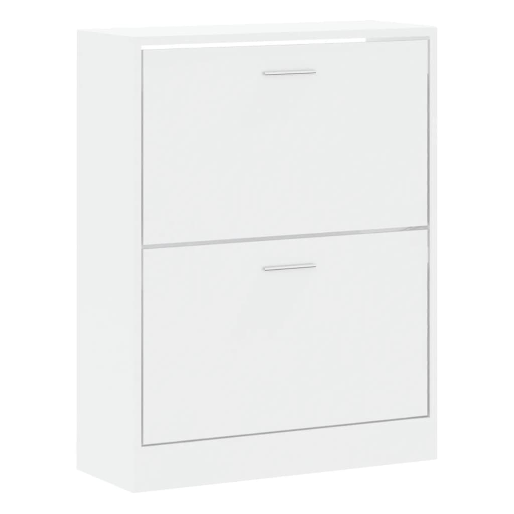 Armoire à chaussure Blanc brillant 63x24x81 cm Bois ingénierie - XIOS