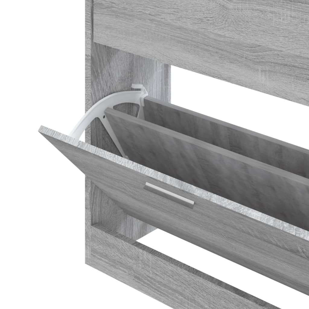 Armoire à chaussures Sonoma gris 63x24x81 cm Bois d'ingénierie - XIOS