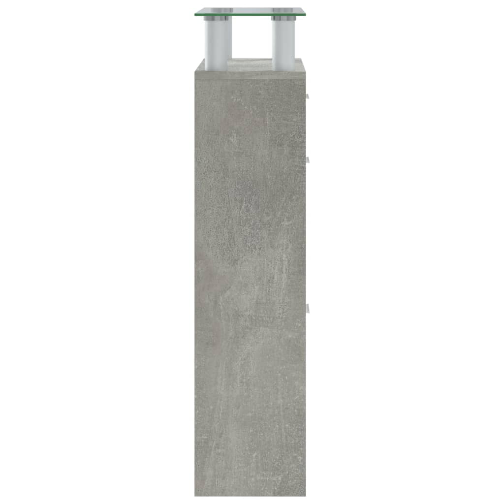 Armoire à chaussures Gris béton 63x24x104 cm Bois d'ingénierie - XIOS
