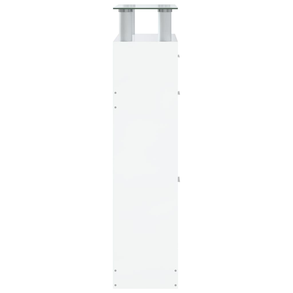 Armoire à chaussure Blanc brillant 63x24x104 cm Bois ingénierie - XIOS