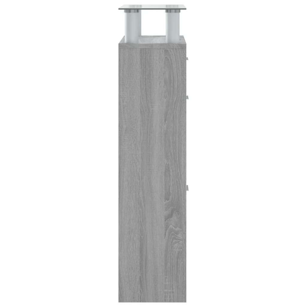 Armoire à chaussures Sonoma gris 63x24x104 cm Bois d'ingénierie - XIOS
