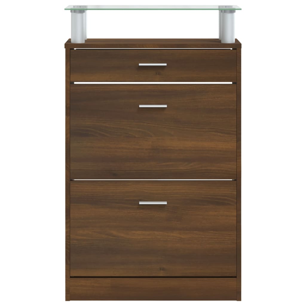 Armoire à chaussures Chêne marron 63x24x104cm Bois d'ingénierie - XIOS