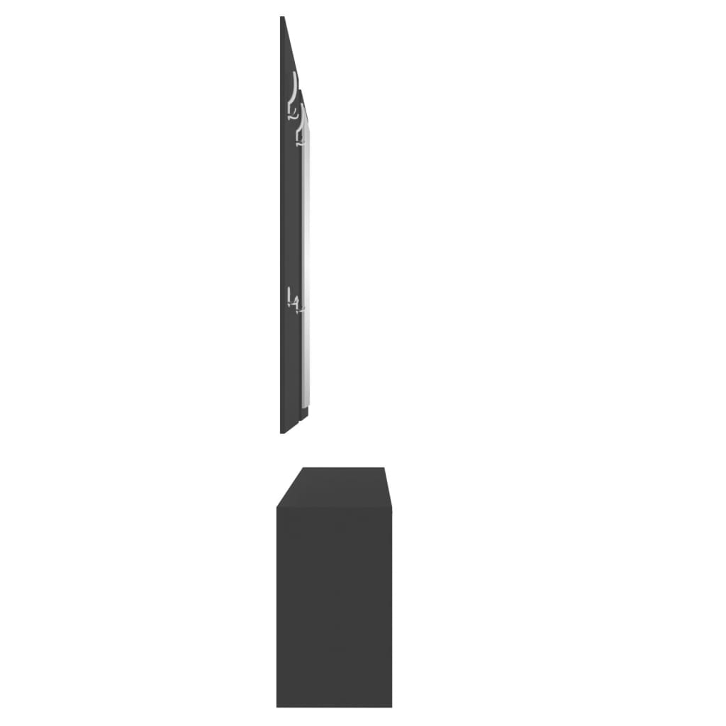 Ensemble d'armoires à chaussures 3-en-1 Noir Bois d'ingénierie - XIOS