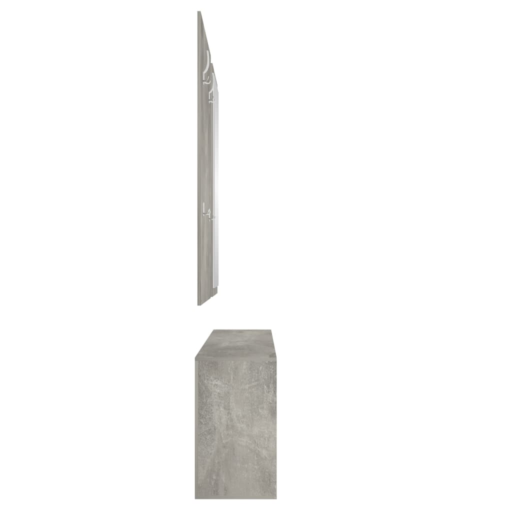 Ensemble d'armoires à chaussures 3-en-1 Gris béton - XIOS