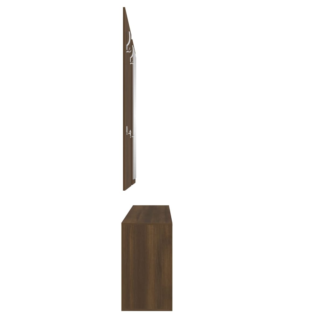 Ensemble d'armoires à chaussures 3-en-1 Chêne marron - XIOS