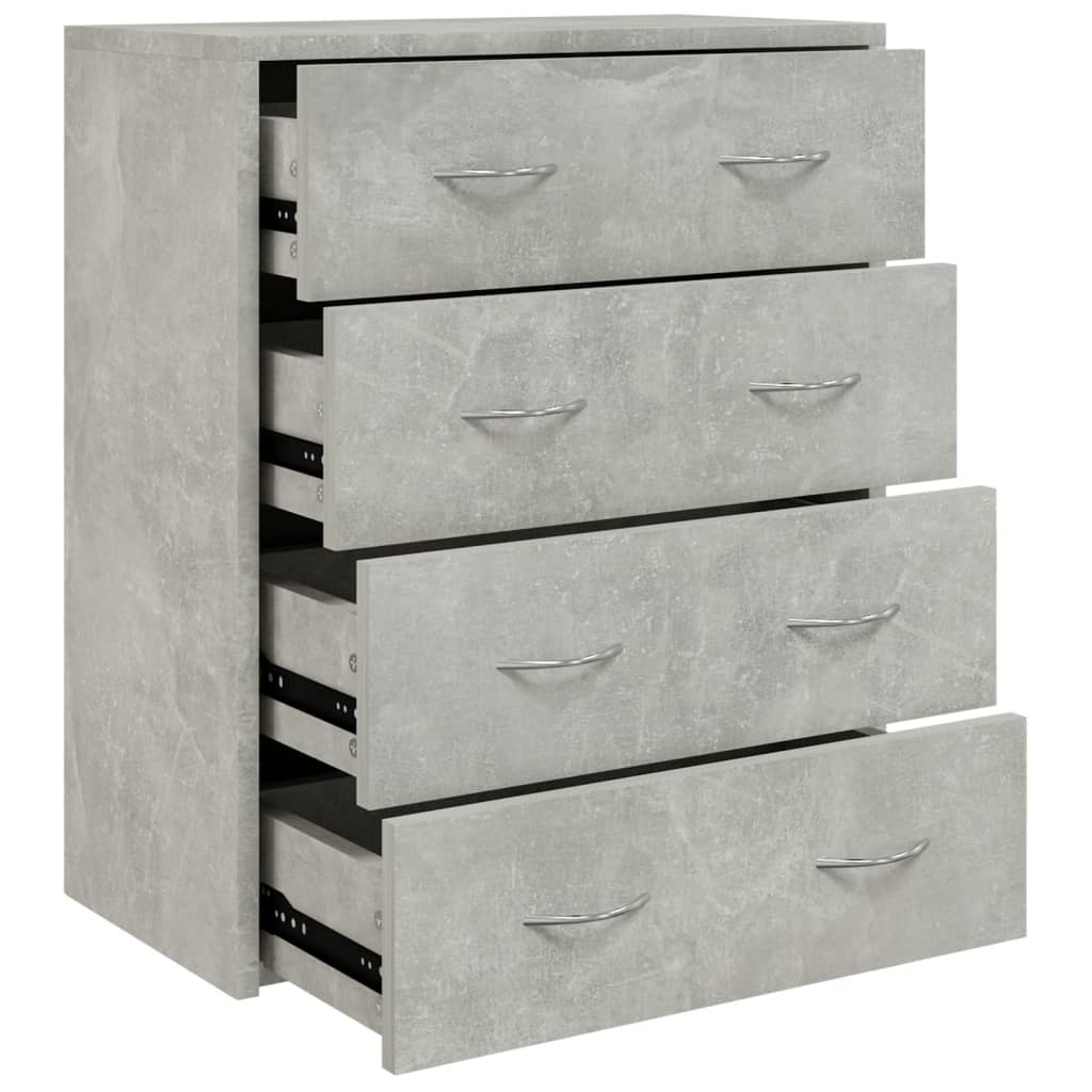 Buffet avec 4 tiroirs 60x30,5x71 cm Gris béton - XIOS