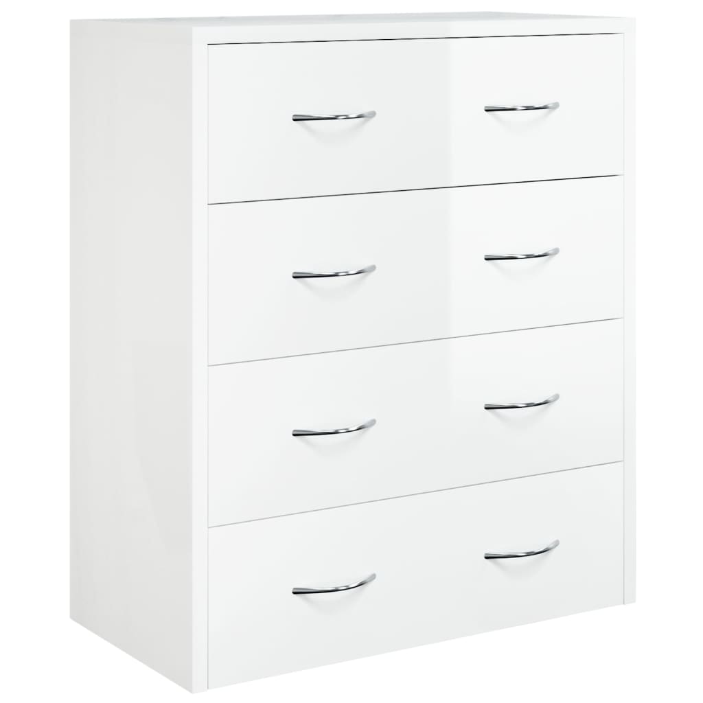 Buffet avec 4 tiroirs 60x30,5x71 cm Blanc brillant - XIOS