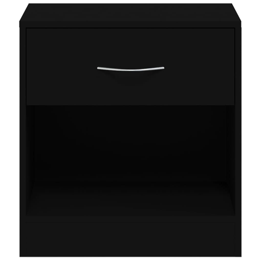 Tables de chevet 2 pcs avec tiroir Noir - XIOS