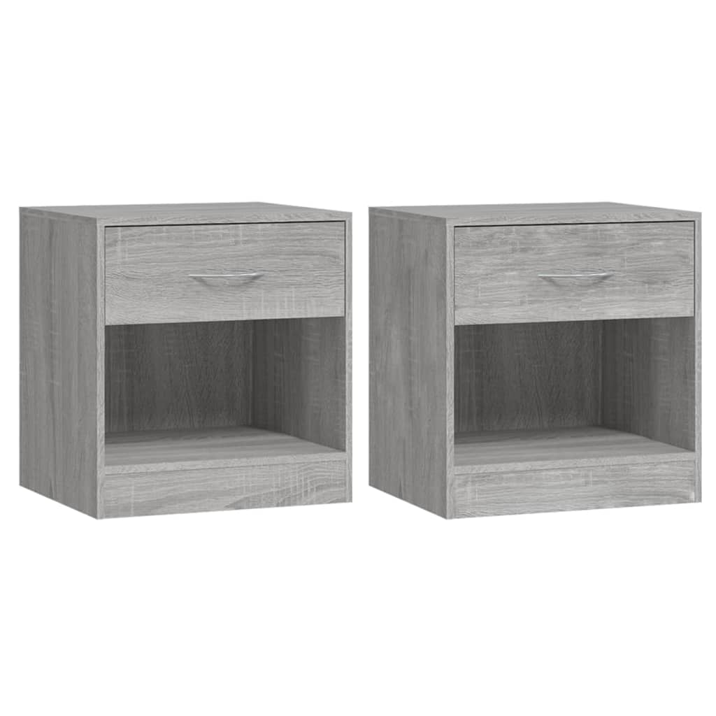 Tables de chevet 2 pcs avec tiroir Sonoma gris - XIOS