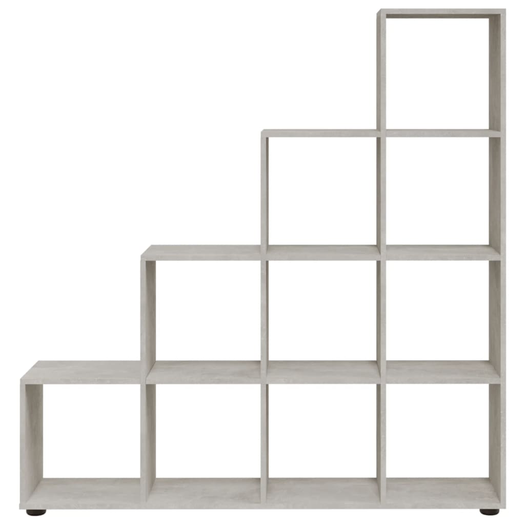 Bibliothèque escalier Gris béton 142 cm Bois d'ingénierie - XIOS