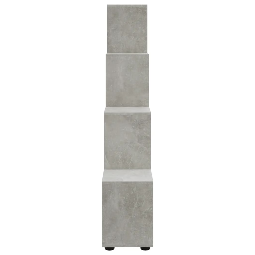 Bibliothèque escalier Gris béton 142 cm Bois d'ingénierie - XIOS