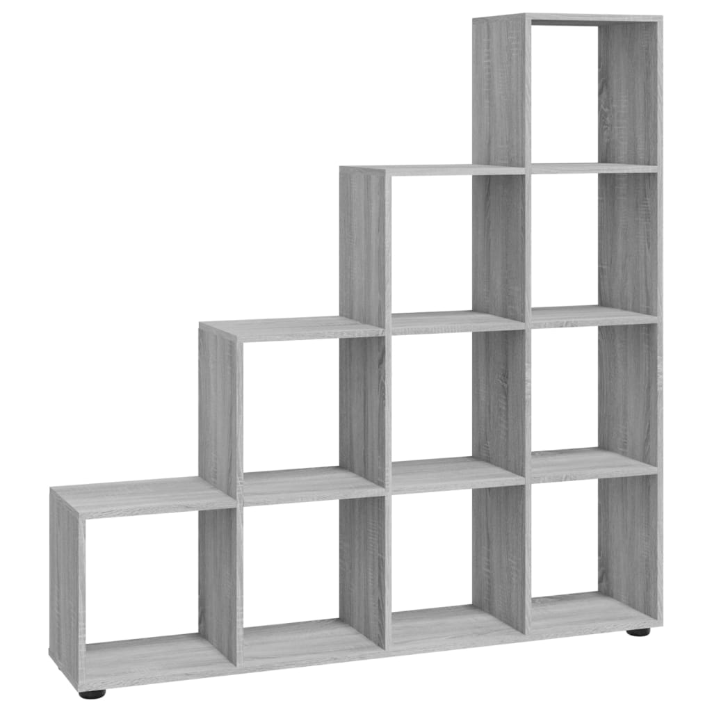 Bibliothèque escalier Sonoma gris 142 cm Bois d'ingénierie - XIOS