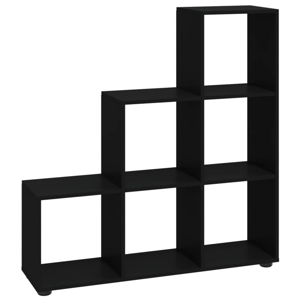 Bibliothèque escalier Noir 107 cm Bois d'ingénierie - XIOS