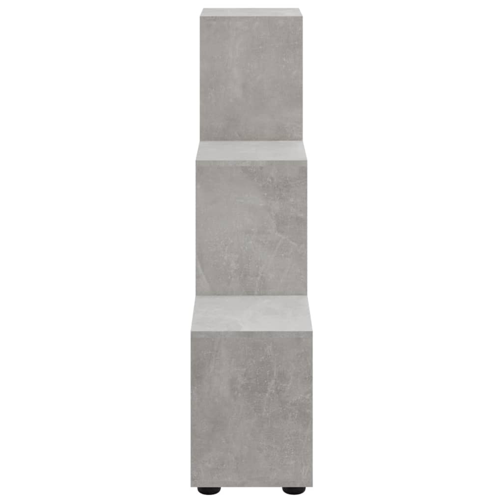 Bibliothèque escalier Gris béton 107 cm Bois d'ingénierie - XIOS