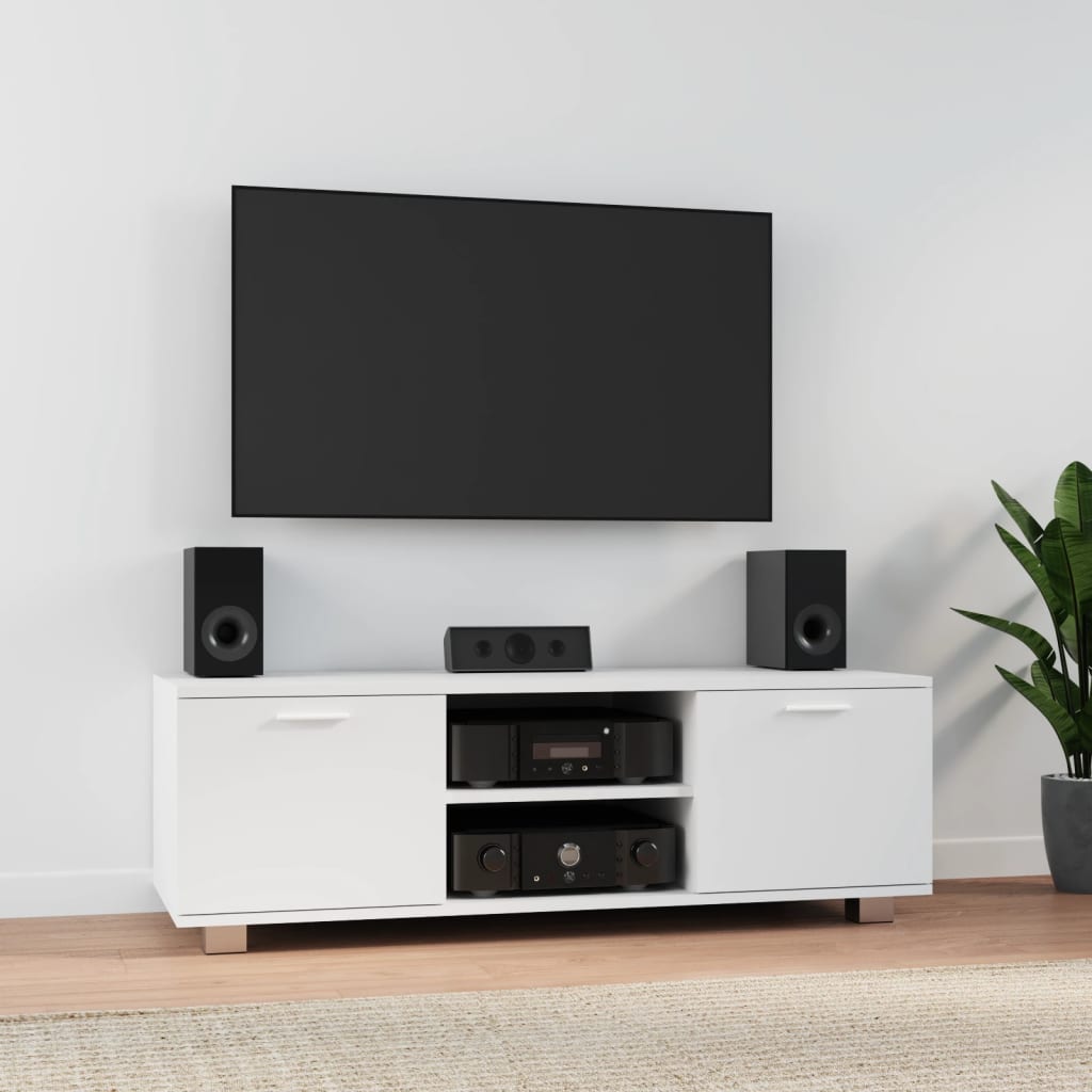 Meuble TV Blanc 120x40,5x35 cm Bois d'ingénierie Meubles TV vidaXL   