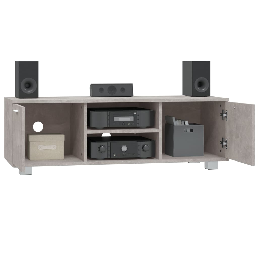 Meuble TV Gris béton 120x40,5x35 cm Bois d'ingénierie Meubles TV vidaXL   