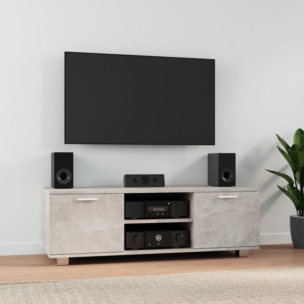 Meuble TV Gris béton 120x40,5x35 cm Bois d'ingénierie Meubles TV vidaXL   