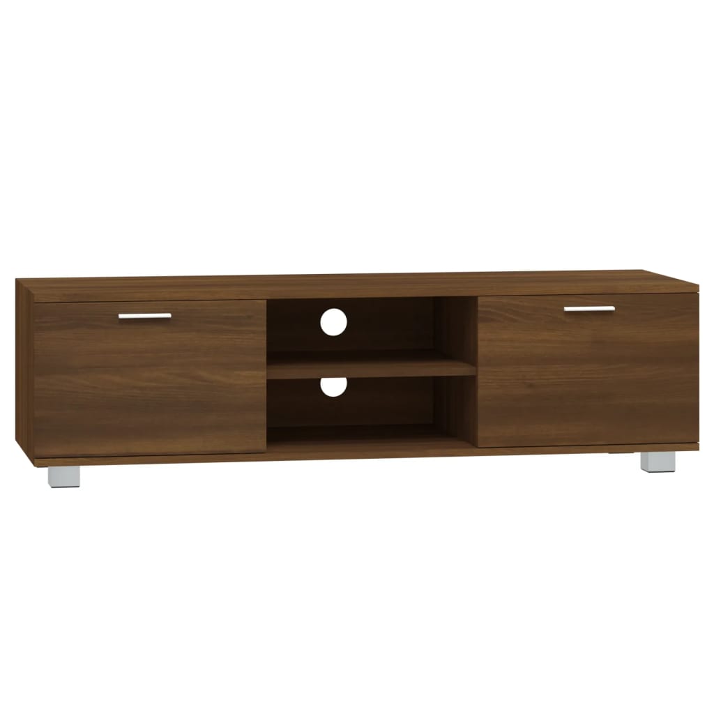 Meuble TV Chêne marron 140x40,5x35 cm Bois d'ingénierie - XIOS