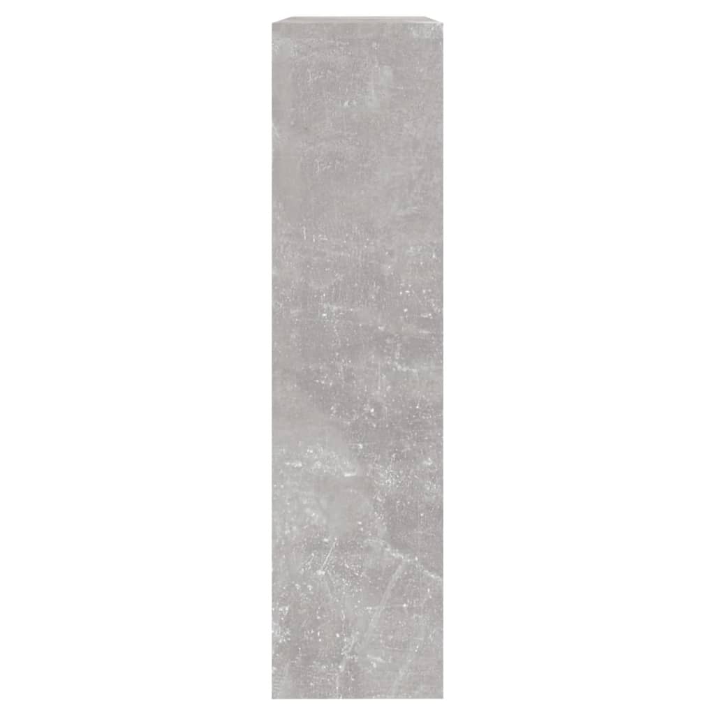 Armoire à chaussures et miroir 2 niveaux Gris béton 63x17x67 cm - XIOS