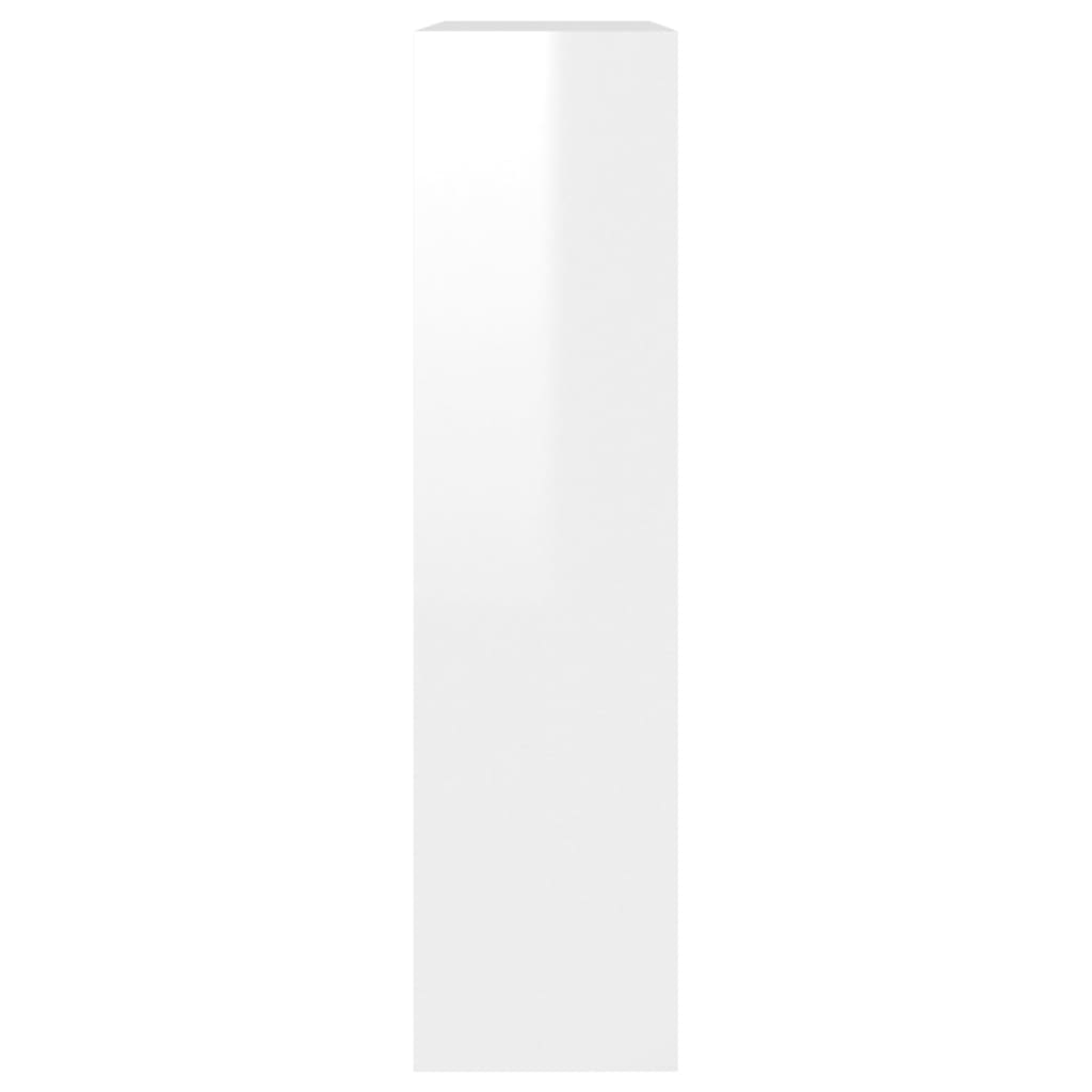 Armoire à chaussures miroir 2 niveaux Blanc brillant 63x17x67cm - XIOS